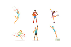 People Doing Different Kind of, a Sport Illustration by TopVectors