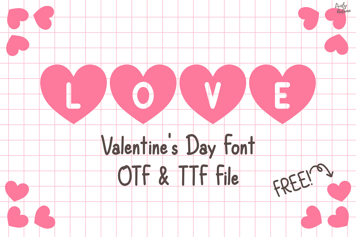 Valentine | Heart Decorative Font, a Symbol Font by LivelyAutumn11.11 (Photo 1 of 4)
