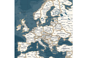 Vector World Map - Large&Detailed, a Decorative Illustration by PorcuPen Works (Thumbnail 4 of 8)