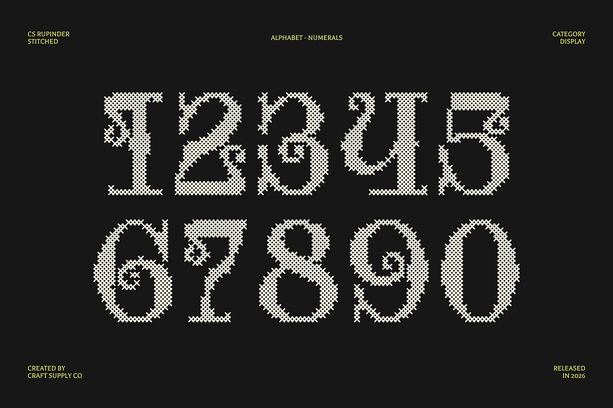 CS Rupinder Stitched, a Blackletter Font by Craft Supply Co. (Photo 5 of 8)