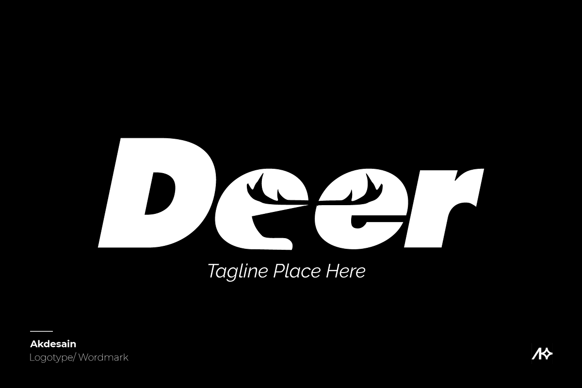 Deer Wordmark Logo, a Branding & Logo Template by Akdesain