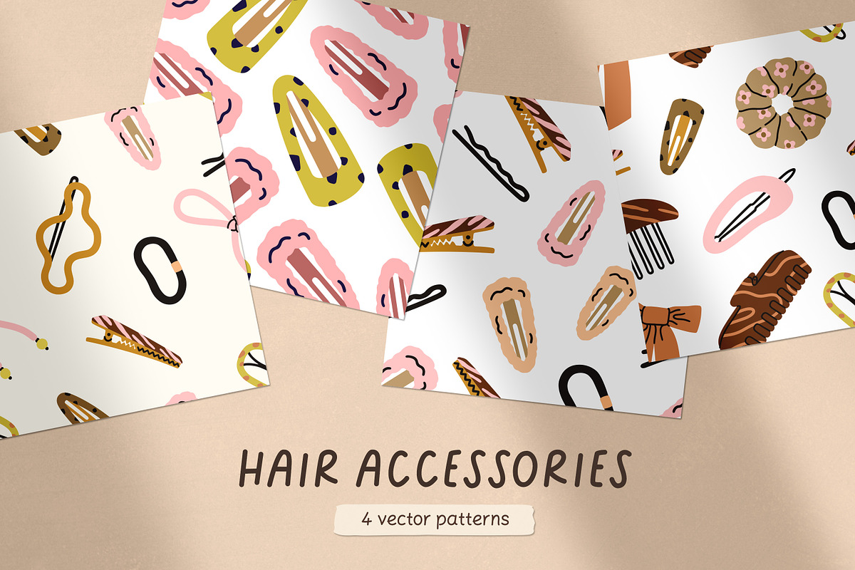 Hair accessories, seamless pattern, a Pattern Graphic by Good Studio (Photo 1 of 10)