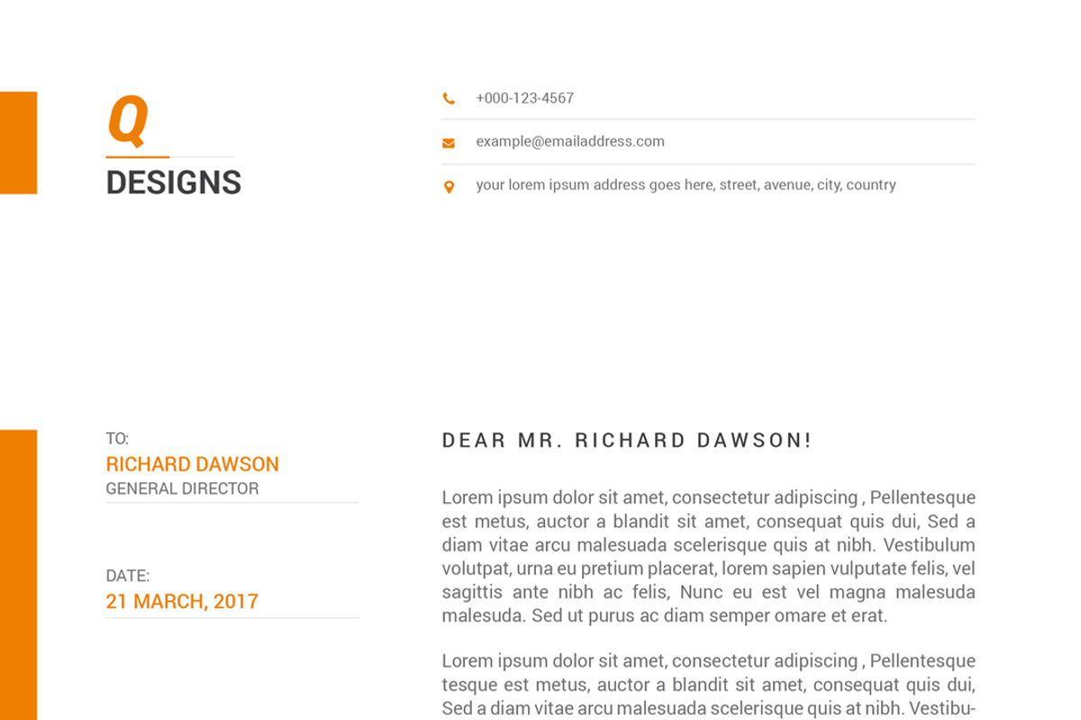 Modern Letterhead, a Stationery Template by Mr-Template (Photo 4 of 7)