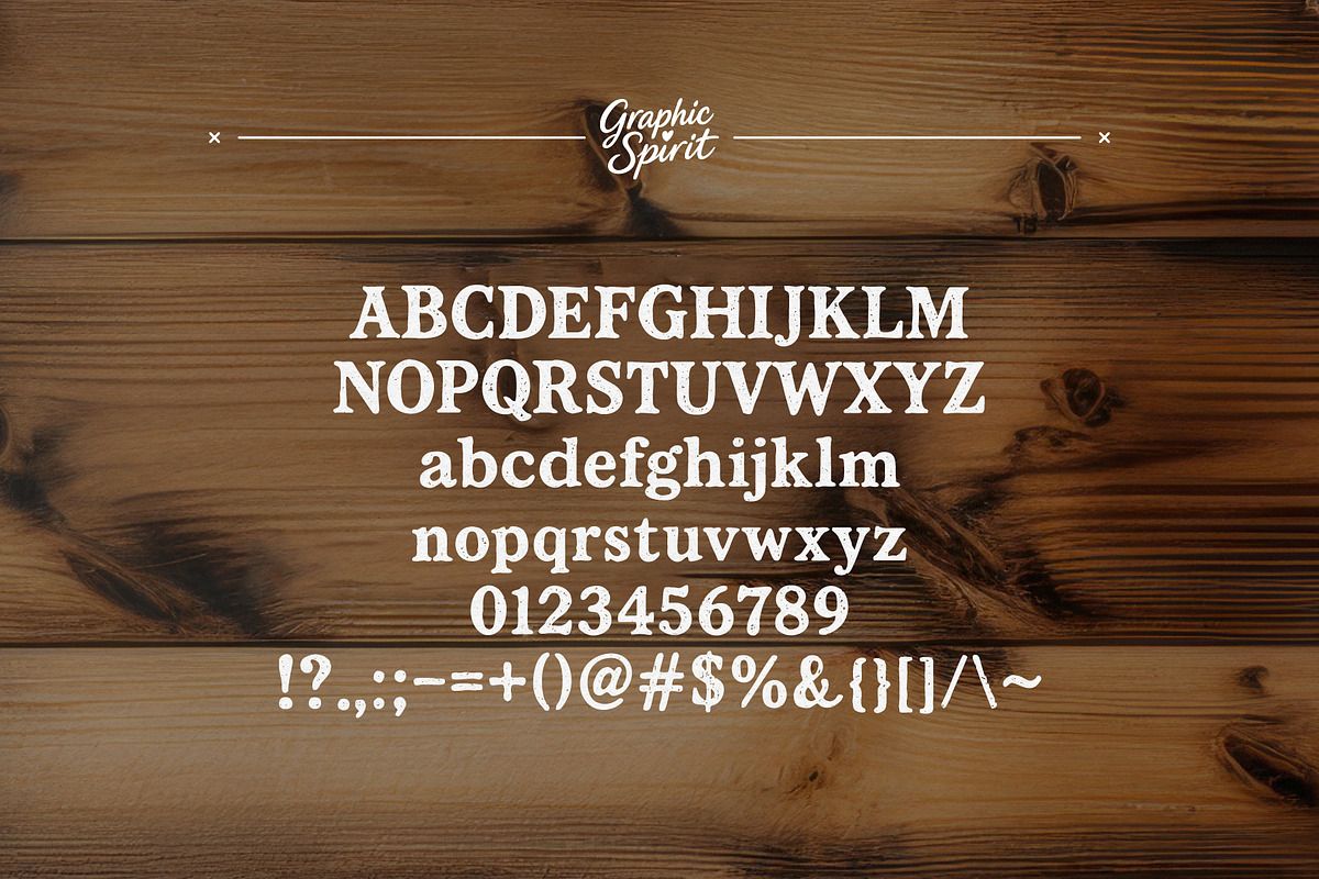 Woodcute Cute Decorative Font, a Font by Graphic Spirit (Photo 12 of 12)