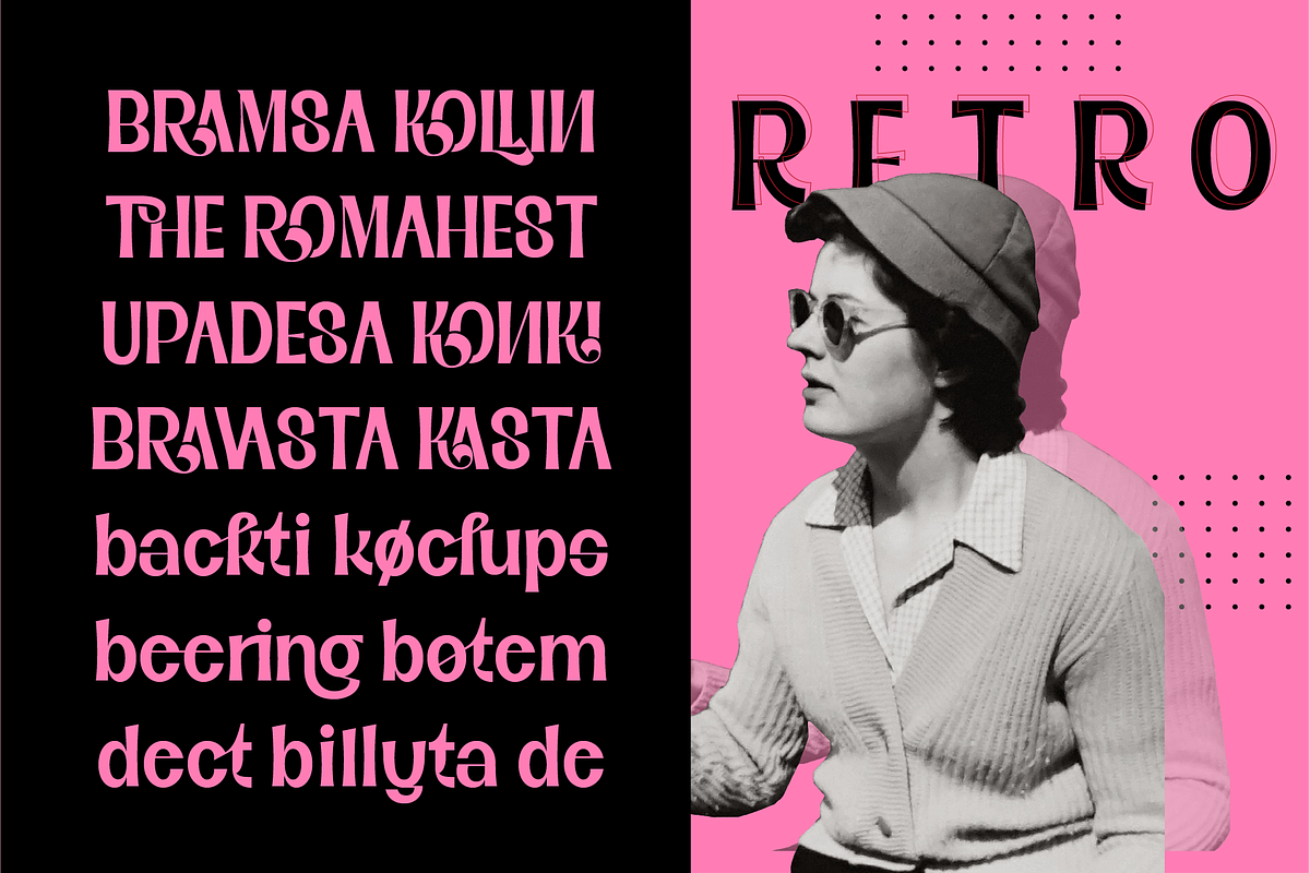 Black Sansa - Retro Display Font, a Font by AuthenType (Photo 3 of 12)