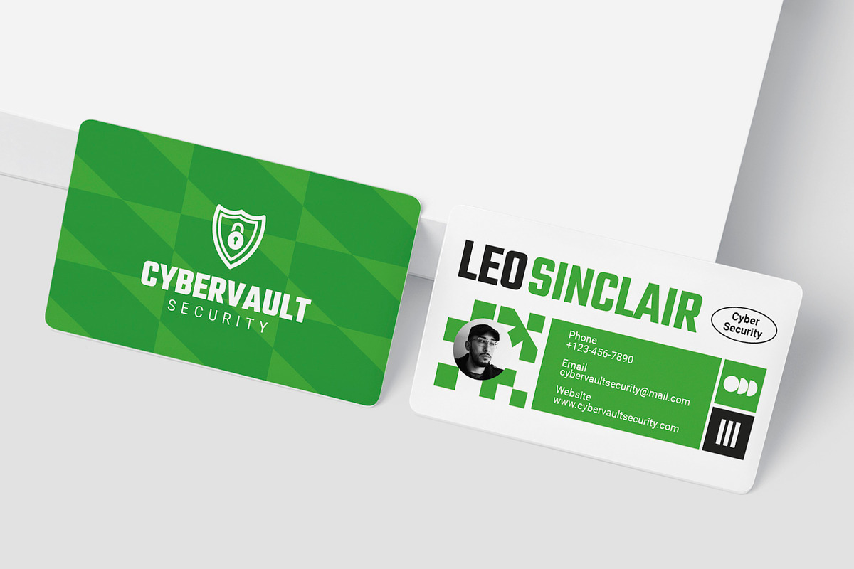 Cybervault Security - Business Card, a Business Card Template by Esensifiksi.studio (Photo 2 of 3)