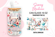 Sewing Machine 16oz Glass PNG, a Graphic by TumblerArtDS (Thumbnail 2 of 3)