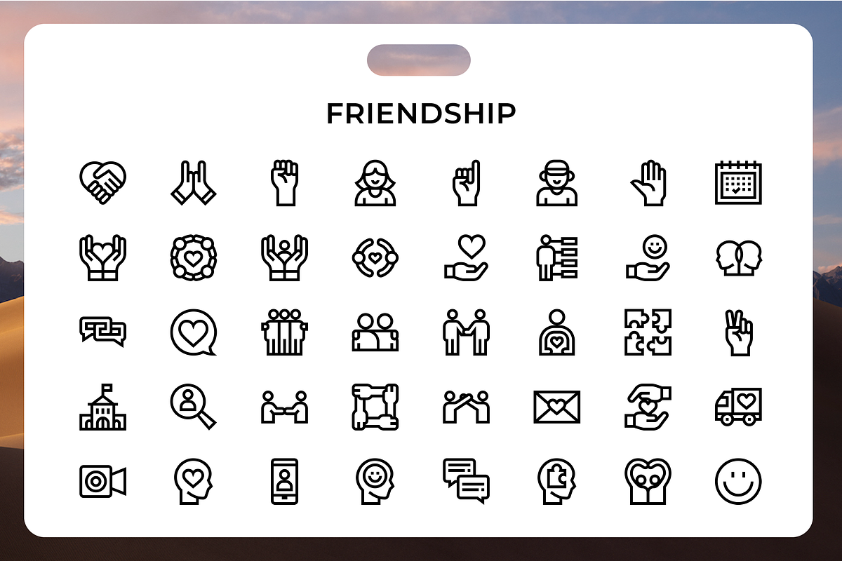 Friendship Icons, an Icon by Wencory