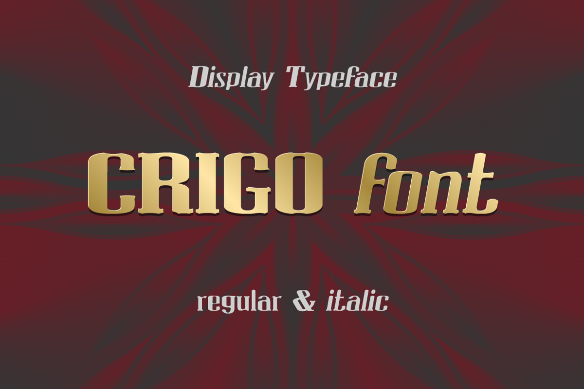 CRIGO display font, a Slab Serif Font by Guten Tag Vector (Photo 1 of 5)
