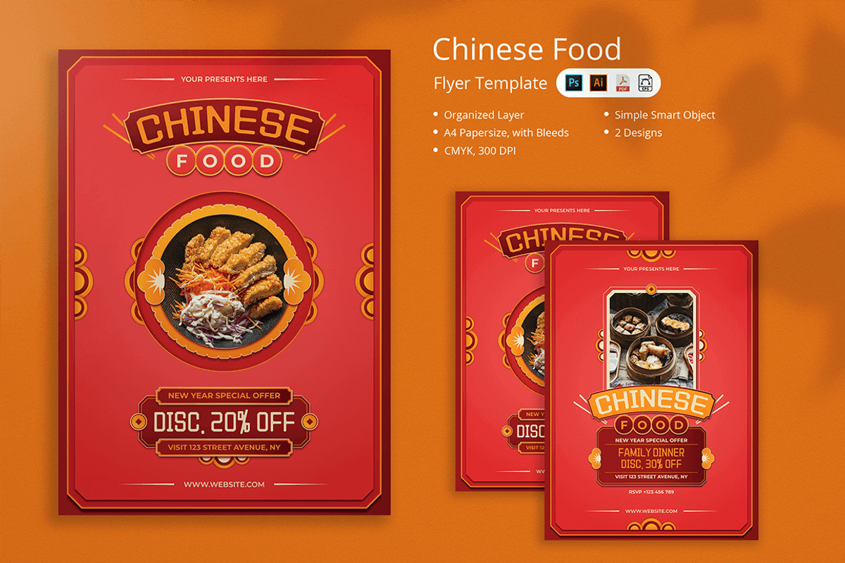 Dipsum - Chinese Food Flyer, a Flyer Template by Attype (Photo 1 of 4)