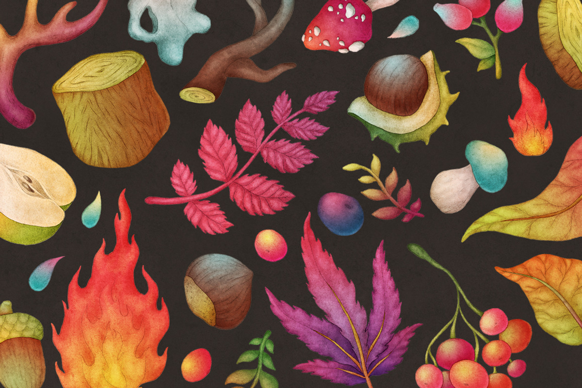 Autumn Forest, Fall Collection, an Object Illustration by Olga Olmix (Photo 4 of 4)