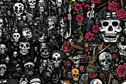 20 Seamless Emo Doodles Patterns, a Pattern Graphic by Nordic Design (Thumbnail 5 of 9)