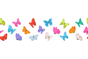 Colorful flying butterflies, an Animal Illustration by Yayasya