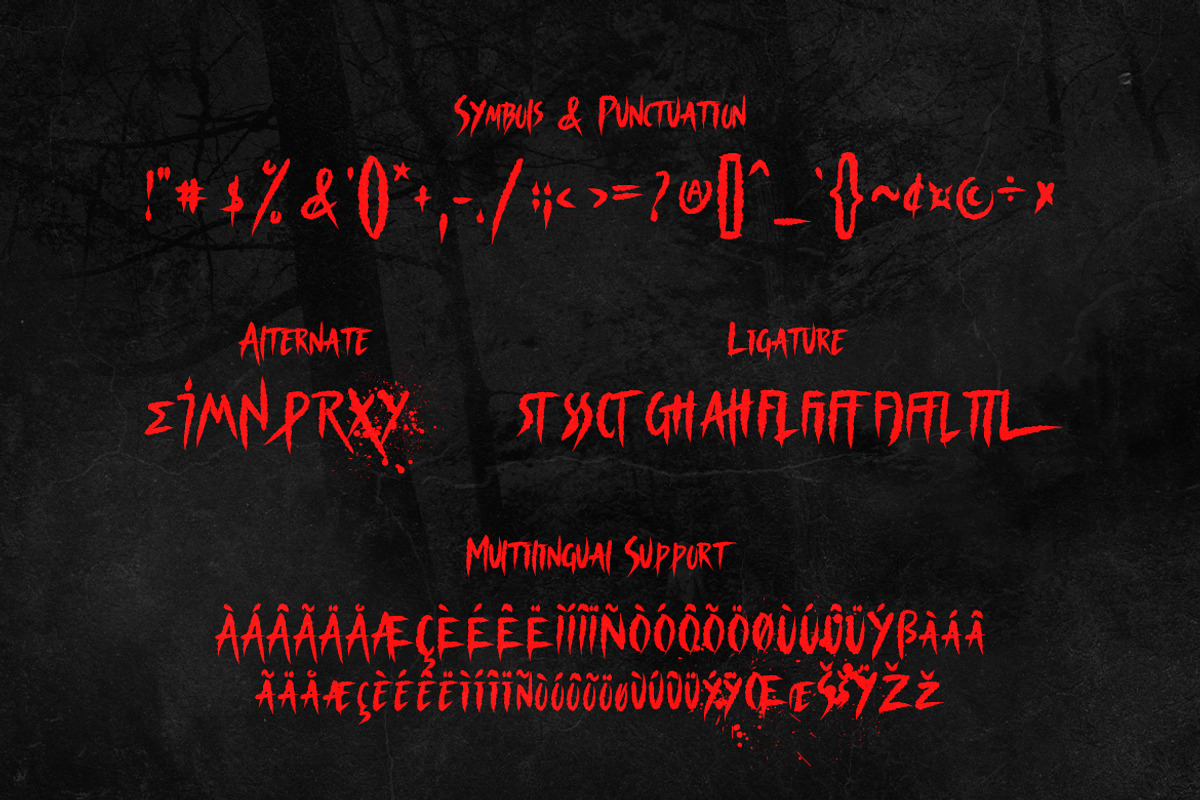 Nightscary - Horror & Scary Font, a Handwritten Font by Typefactoryco (Photo 3 of 8)