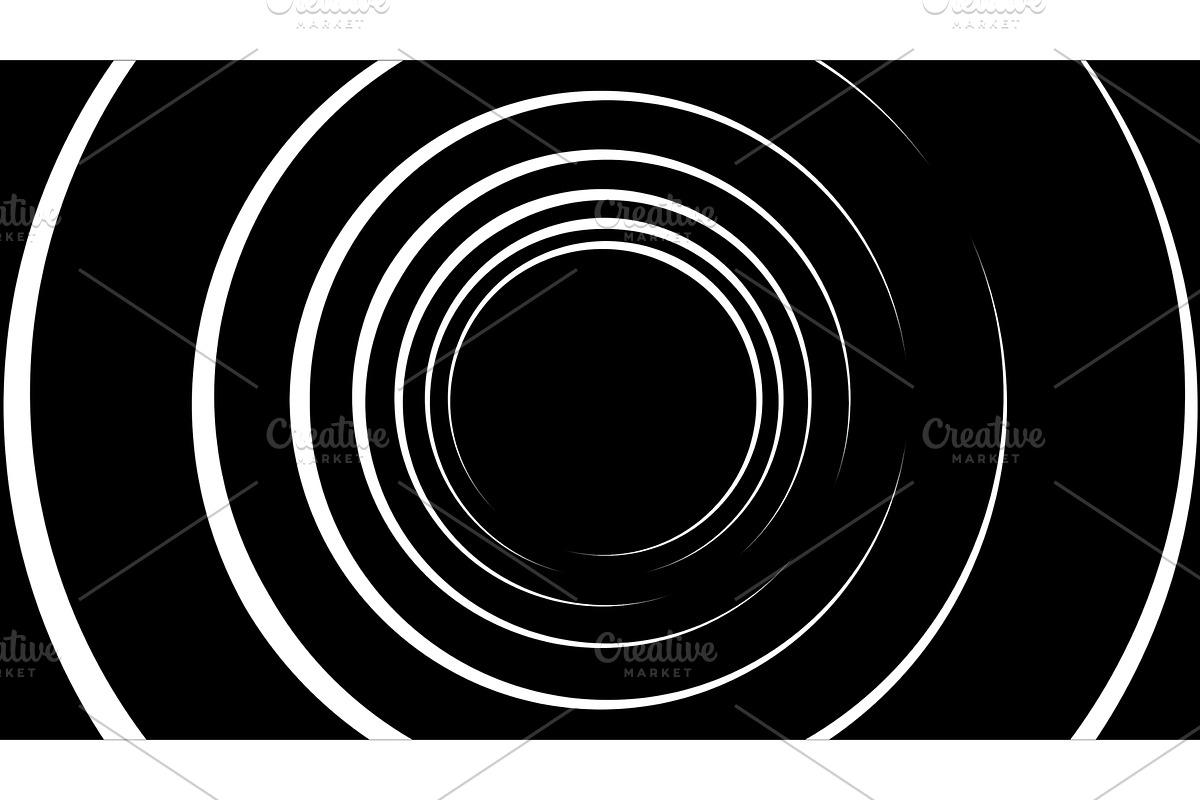 Black and white infinite tunnel of, a Background Graphic by Media Whale Stock