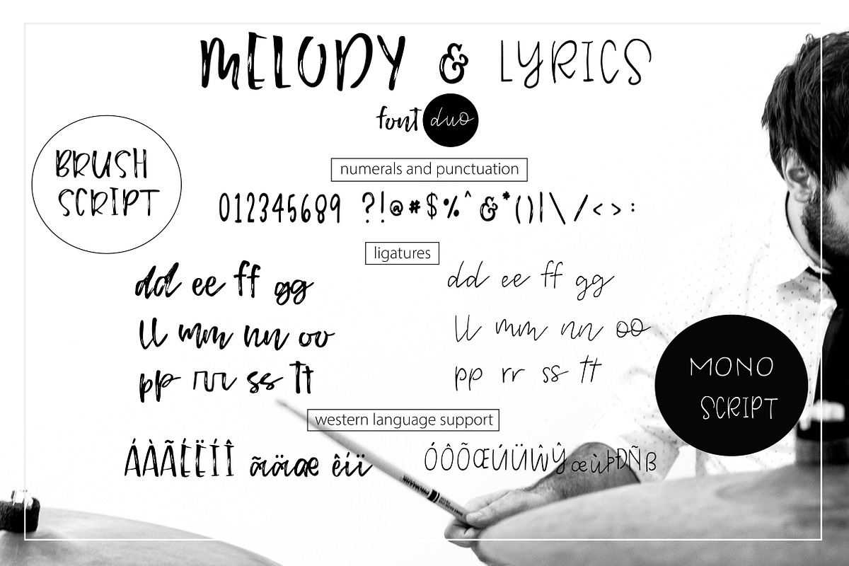 Melody & Lyrics - Font Duo, a Script Font by Inksnthings (Photo 15 of 17)