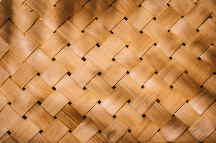 Woven bamboo straw texture background. Natural organic wicker pa, an Abstract Photo by hitdelight