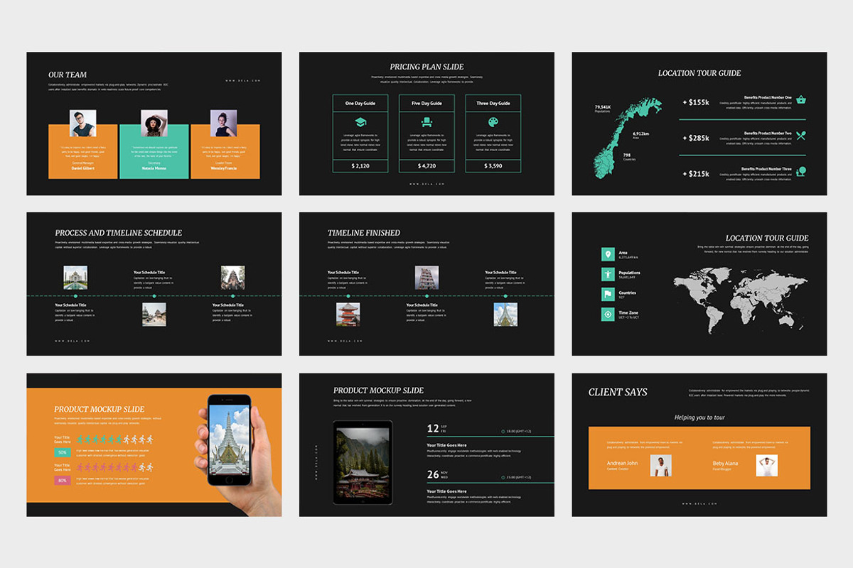 Dela : Tour and Travel Google Slides, a Presentation Template by Punkl Camp (Photo 8 of 9)