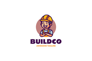 Buildco Mascot Cartoon Logo, a Branding & Logo Template by Artnivora.Std