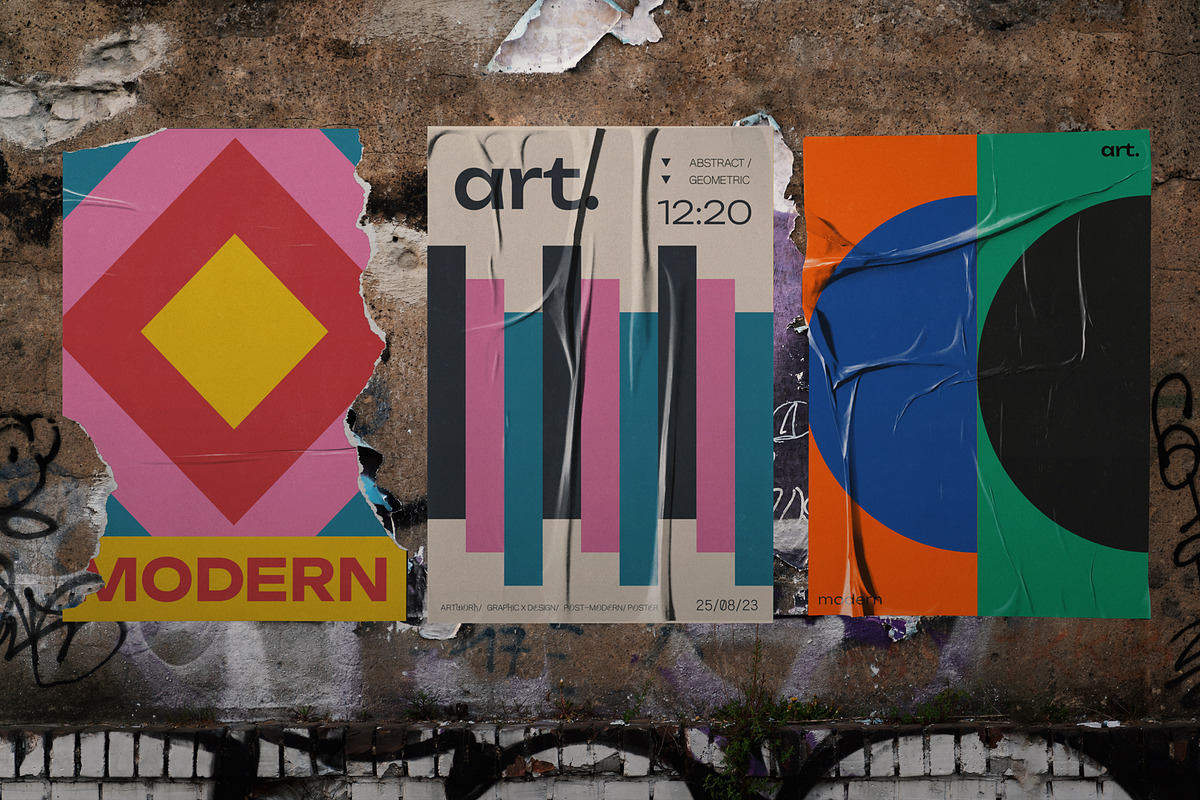 POSTMODERN - 32 GEOMETRIC POSTERS, a Pattern Graphic by craftlove (Photo 6 of 7)