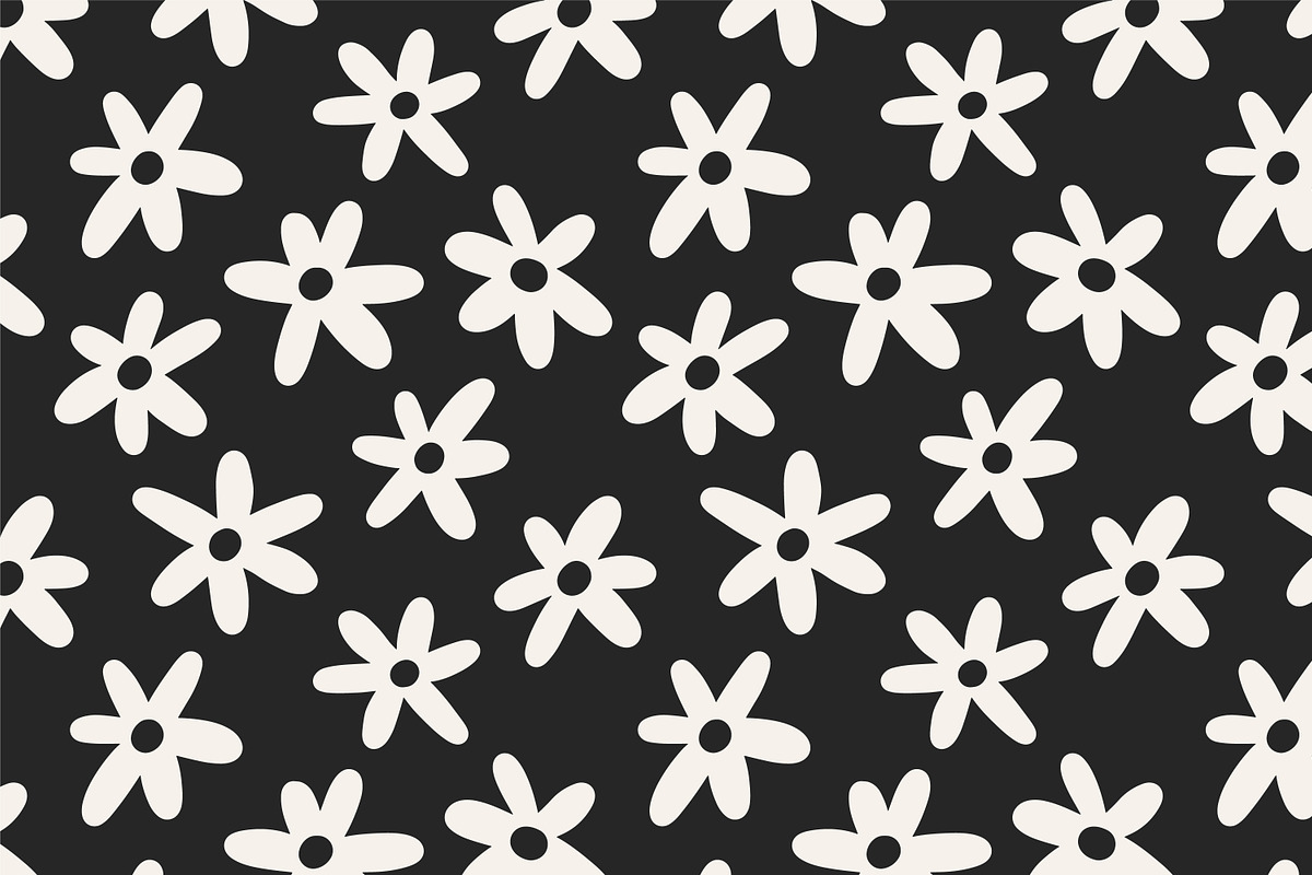 Floral seamless daisy patterns set, a Pattern Graphic by Good Studio