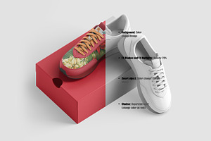 Trainer Sneakers Mockup, 6 PSD