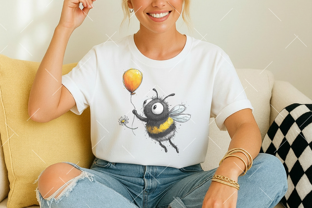 Whimsical Spring Bee Clipart, an Illustration by OK Design (Photo 6 of 6)