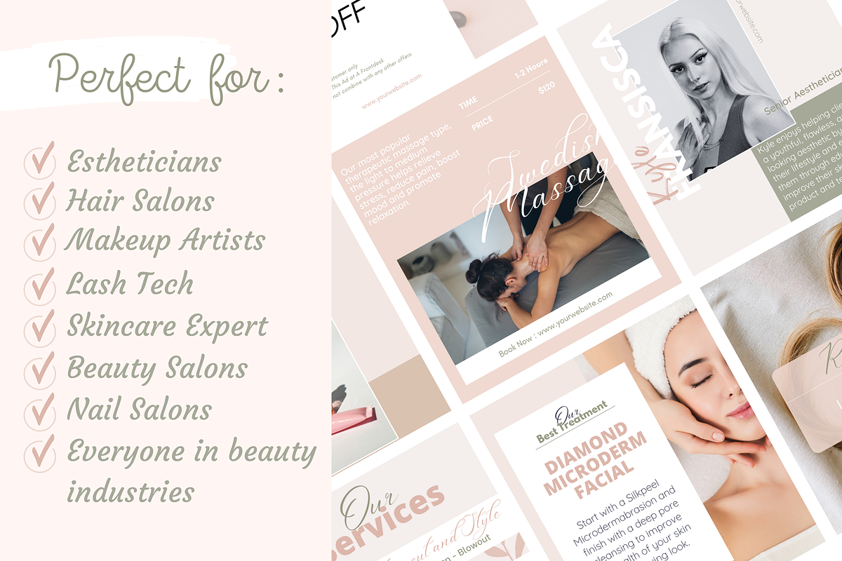 Beauty Salon Instagram Template, a Social Media Template by Kindelight (Photo 2 of 4)