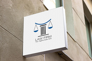 Scales of Justice Law Firm Logo, a Branding & Logo Template by YUDesignStore