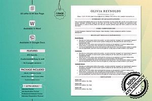 ATS resume template | MS word, docs, a Resume Template by Design_Xlab