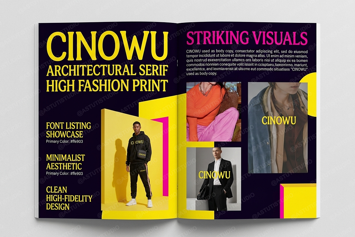 Cinowu - Elegant Serif Typeface, a Serif Font by Astuti Studio (Photo 7 of 25)