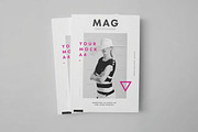 Two Stacked Front A4 Magazine Mockup, a Books & Magazine Mockup by DesignRushMarket (Thumbnail 1 of 2)