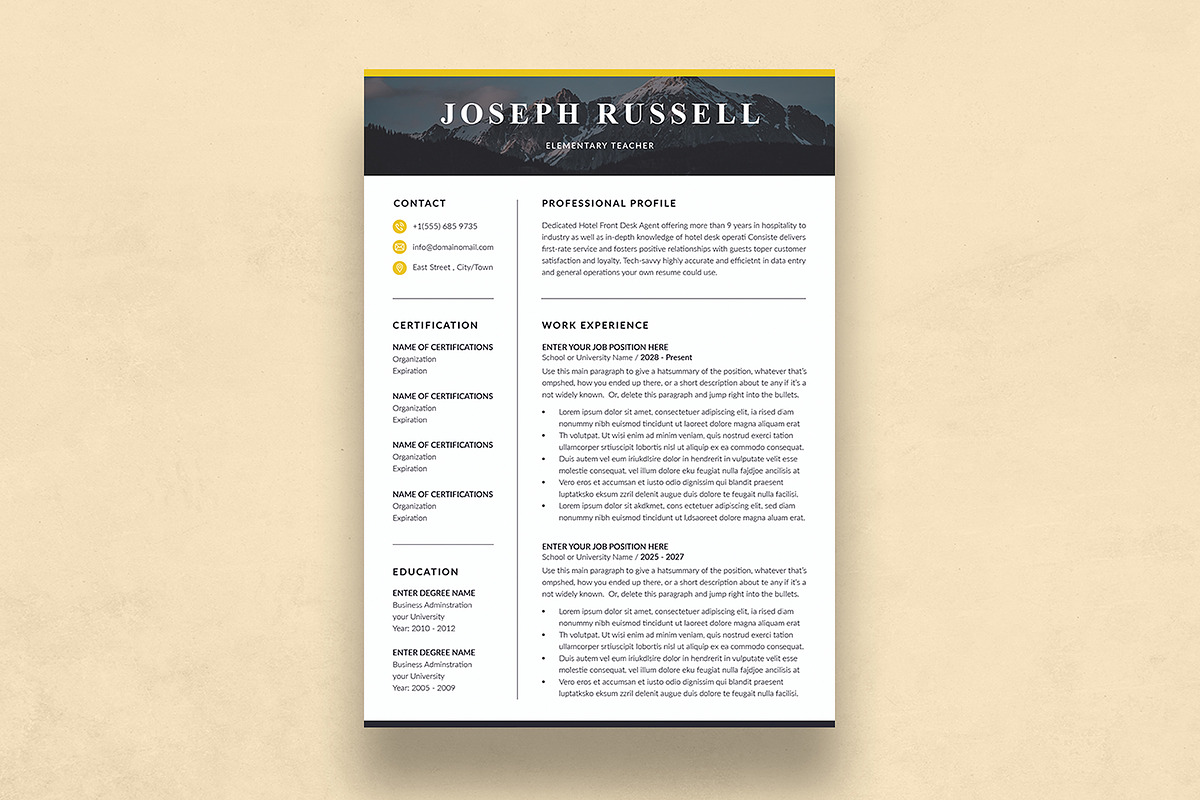 Resume Template, a Resume Template by DesignDevisers (Photo 2 of 10)
