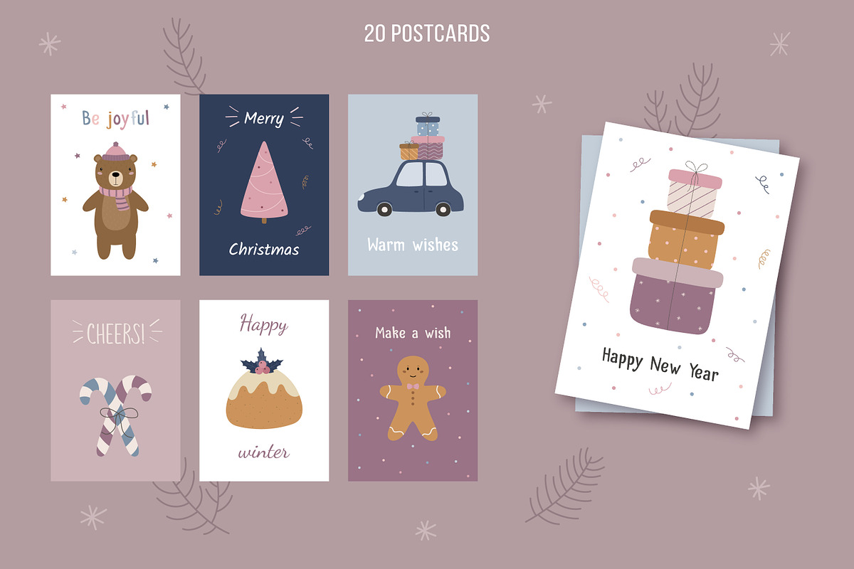 Merry Christmas. Cards & patterns, an Animal Illustration by Guvi-Design (Photo 9 of 10)
