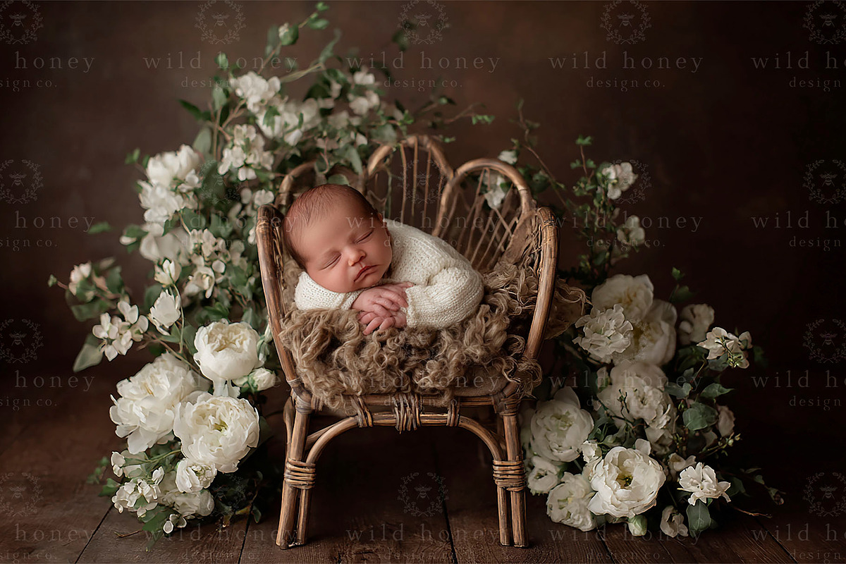 Newborn Chair Digital Backdrop, a Layer Style Add-On by Wild Honey Design Co. (Photo 1 of 2)