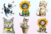 Cute Cat Sticker Clipart Bundle, a Graphic by CitraGraphics (Thumbnail 3 of 4)