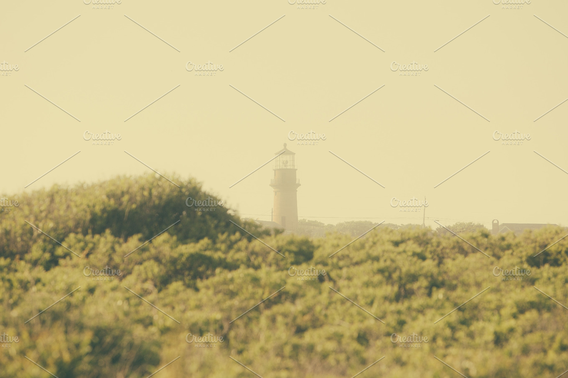 Hazy light house stock photo containing fog and lighthouse, a Nature Photo by Moth Owl Photography