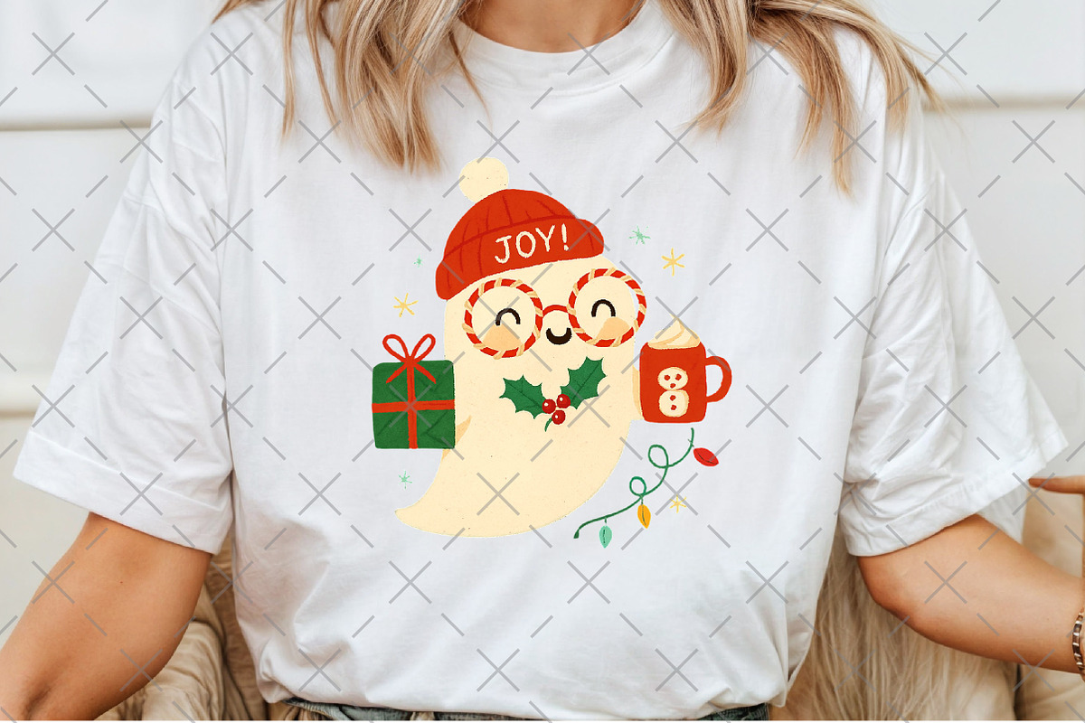 Cute Boujee Ghost Christmas, an Illustration by Craft Nest (Photo 5 of 6)