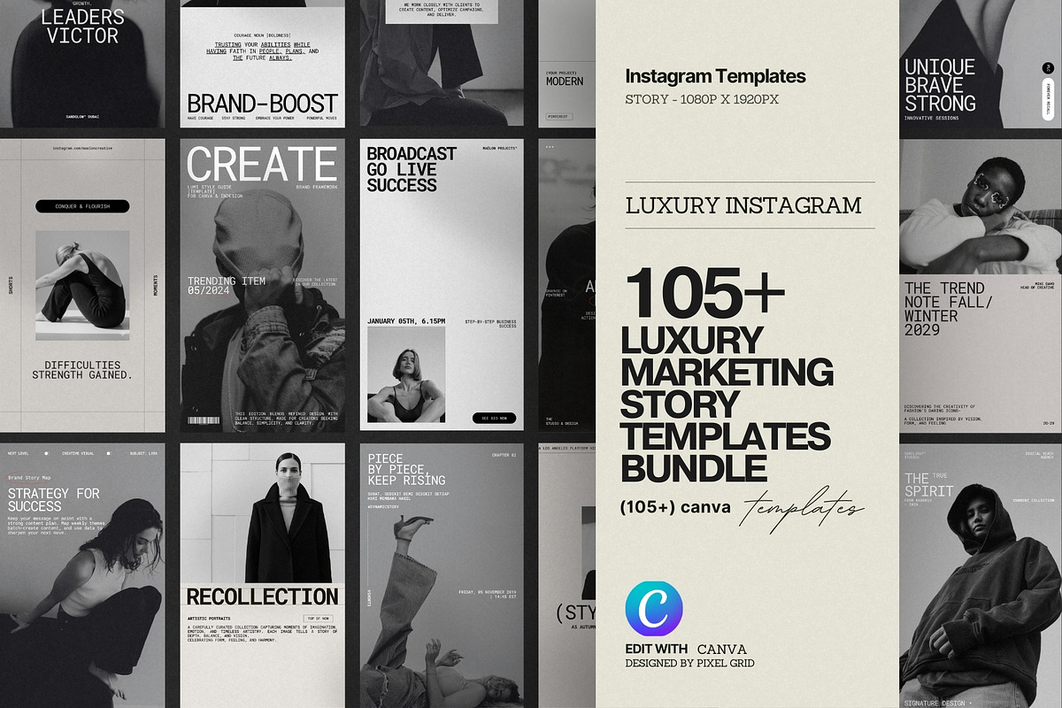 Marketing Instagram Story Canva Kit, a Social Media Template by Pixel Grid (Photo 1 of 8)
