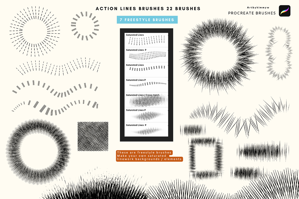 Procreate Manga Essentials Pack 2, a Brush Add-On by Artbykimmyw