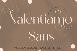 Valentiamo Sans| Stunning Sans Serif