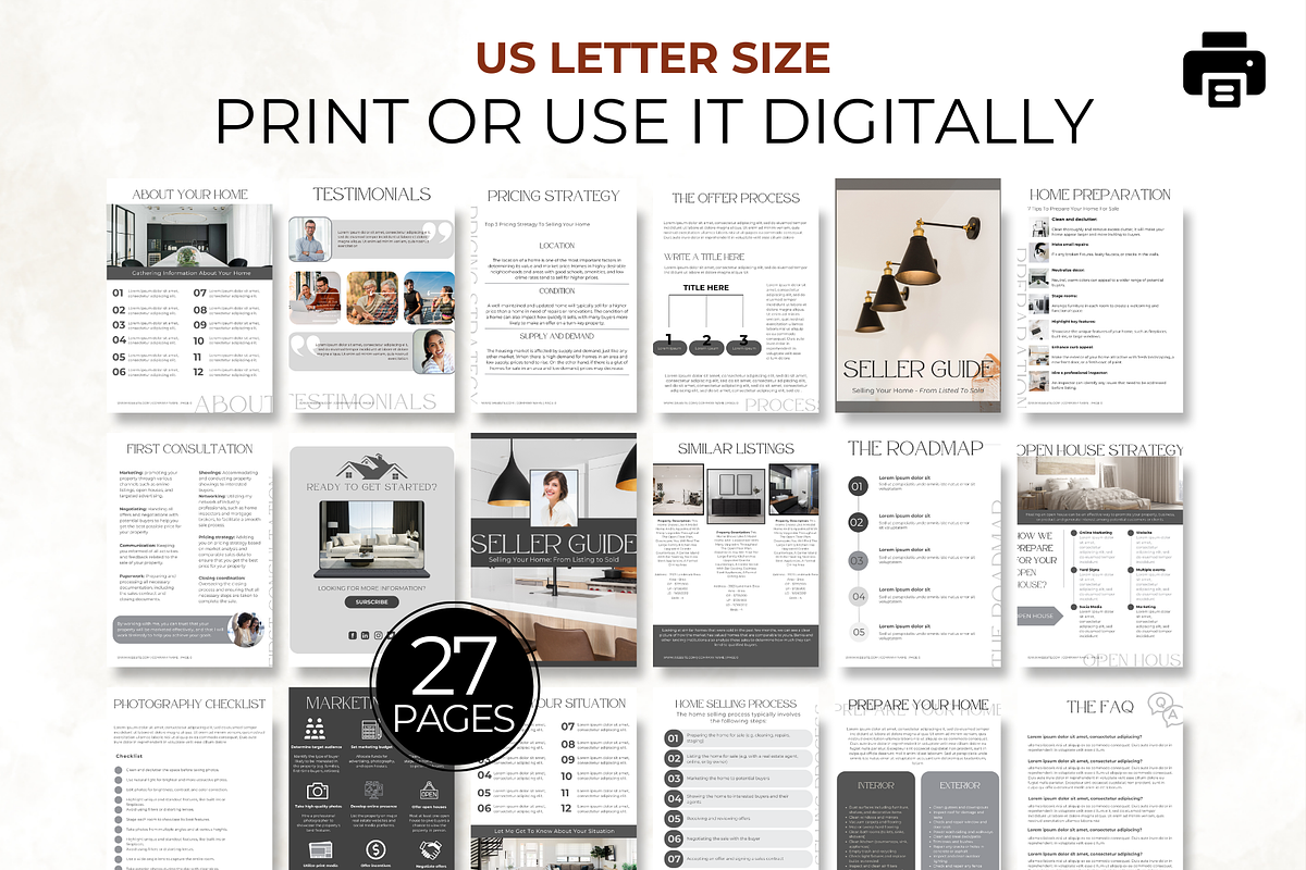 Editable Seller Guide Canva Template, a Marketing Template by Digital By Nikoleta (Photo 8 of 11)