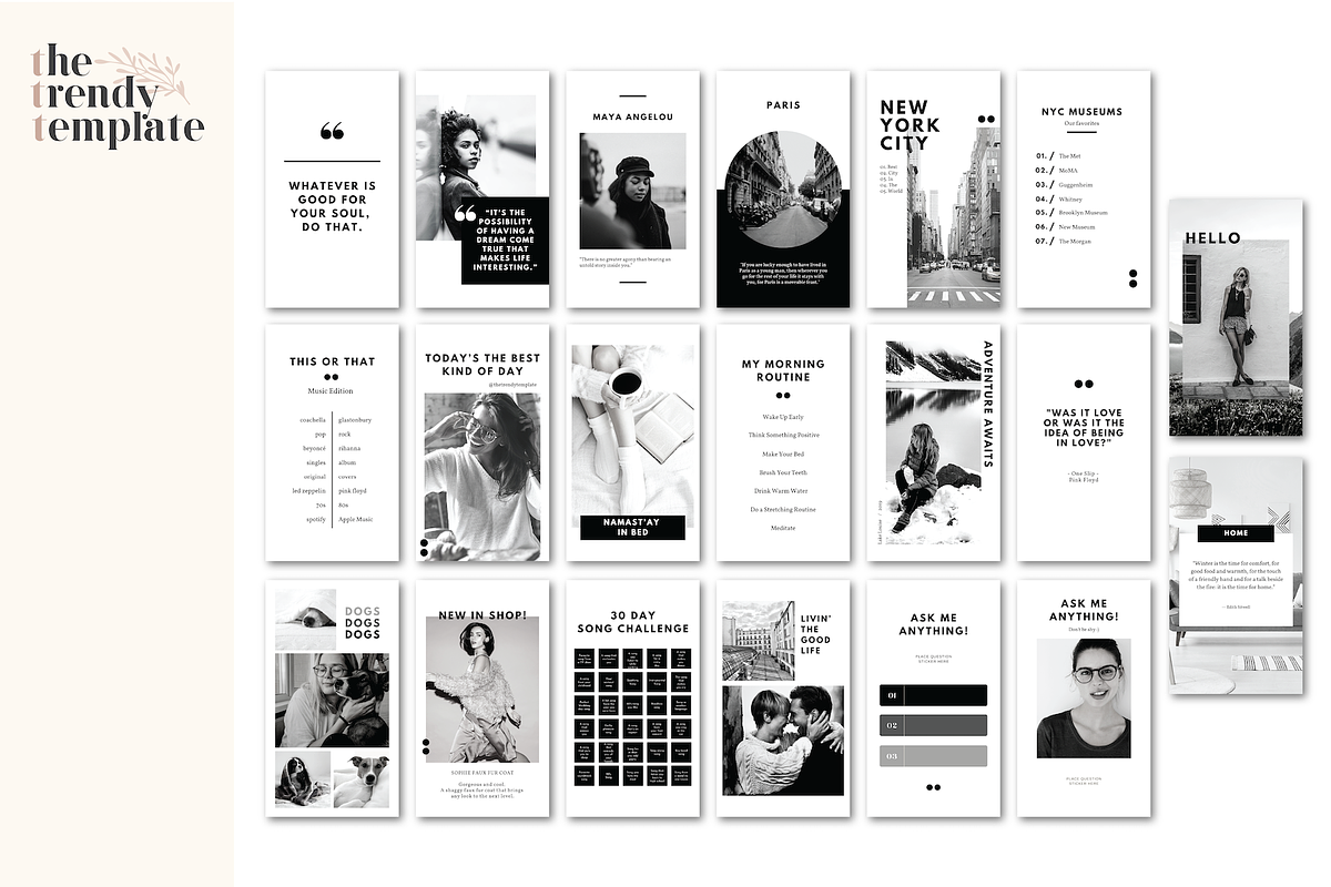 Black&White Instagram Story Template, a Social Media Template by thetrendytemplate (Photo 4 of 5)