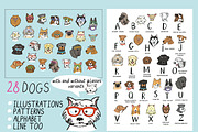 Dogs with Glasses, an Animal Illustration by GooseFrol (Thumbnail 1 of 17)