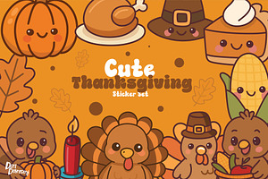 Cosy Thanksgiving Sticker Set