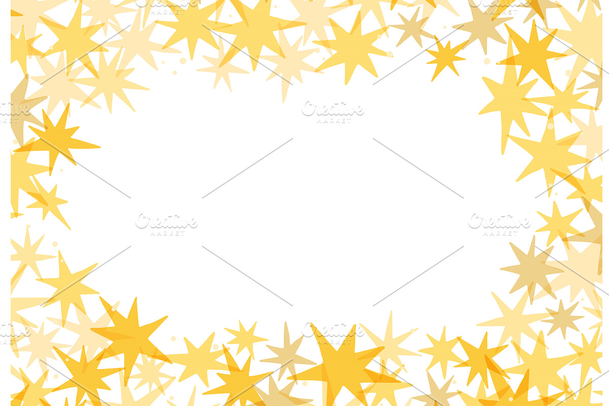 Golden stars, starry sky frame, a Background Graphic by sceptical cactus