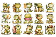 Cute Beach Dino PNG Clipart, a Seasonal Illustration by Nicolle's Colorful Art (Thumbnail 2 of 5)