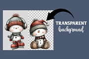 Whimsical Christmas Snowman clipart, an Illustration by Designworld (Thumbnail 2 of 6)