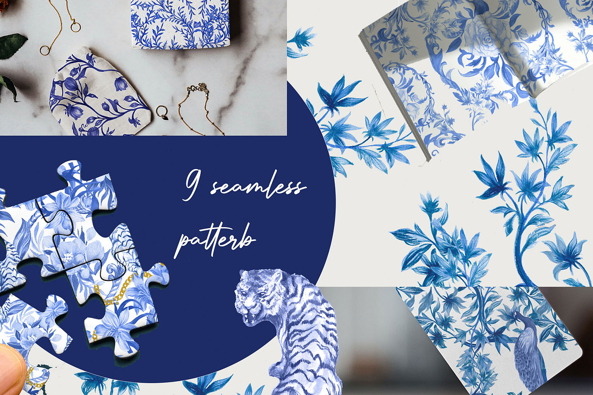 9 JPG/ Classic flower, Chinoiserie, a Pattern Graphic by Theraphosath (Photo 3 of 12)