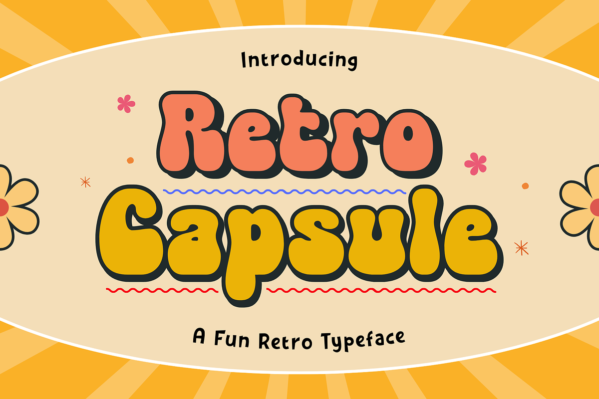 Retro Capsule - Retro Font, a Handwritten Font by Sronstudio (Photo 1 of 14)